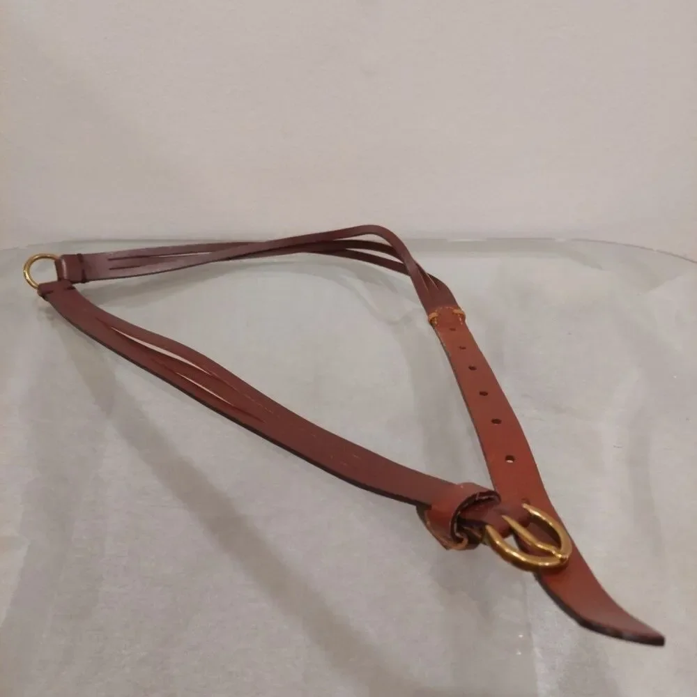 Fossil Brown Split Leather Belt Size Medium Fits 31-37